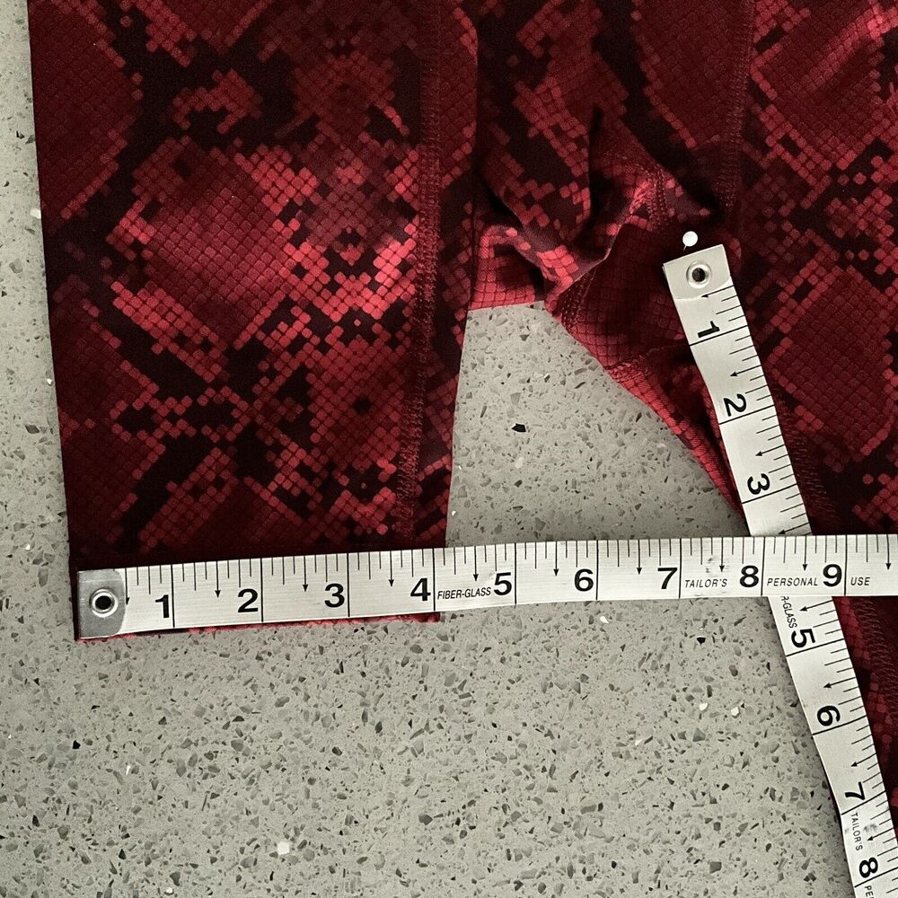 Lululemon Animal Print Wunder Under Ziggy Active Pants In Red Cranberry Tide 2 - Picture 7 of 12